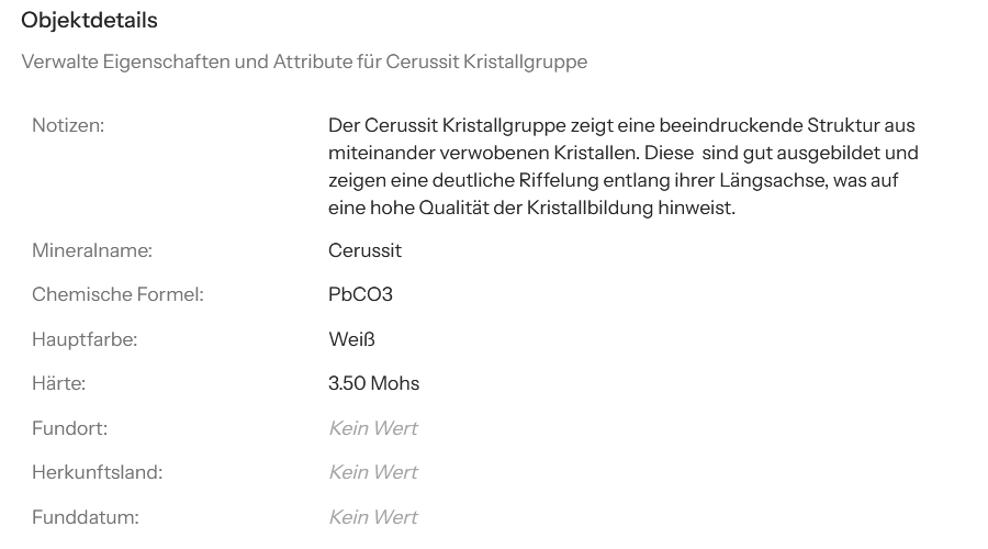 Screenshot: Vorlagen-System