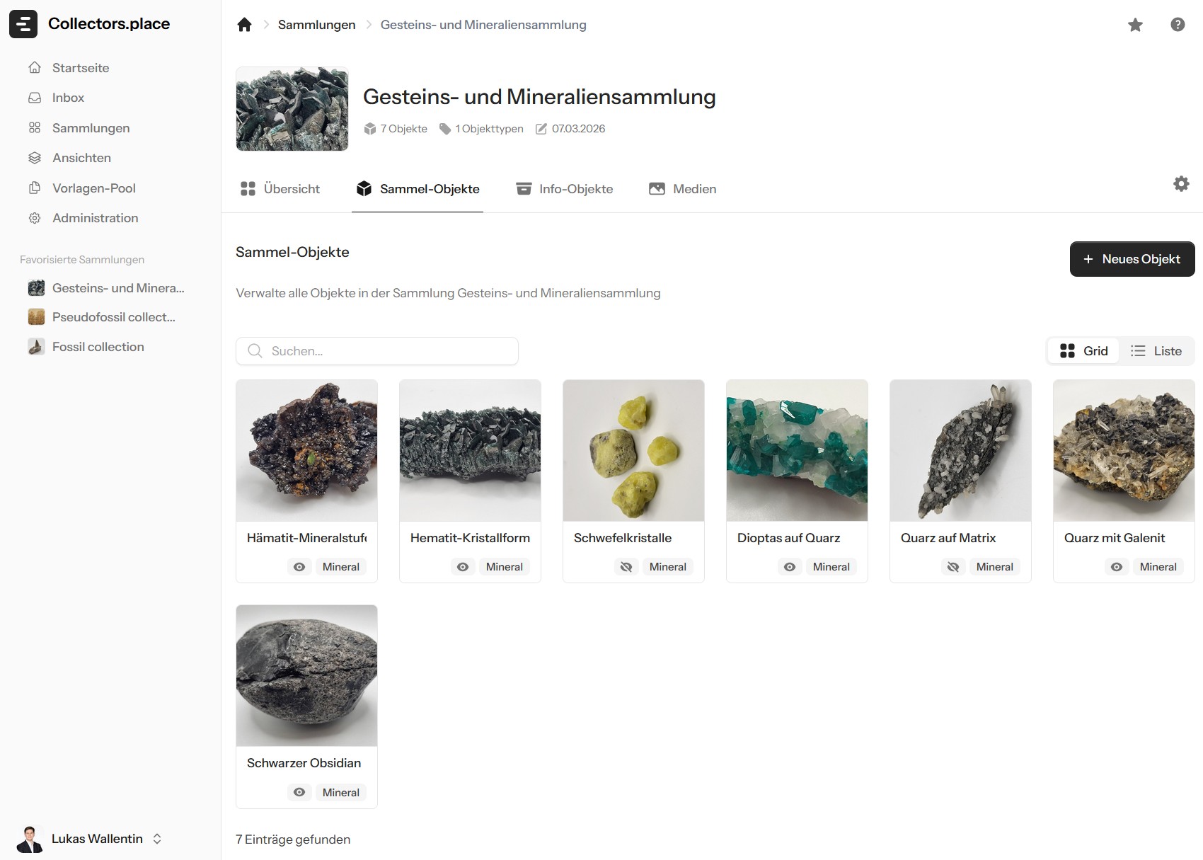 Mineraliensammlung digital verwalten — vollständig, wissenschaftlich, sicher