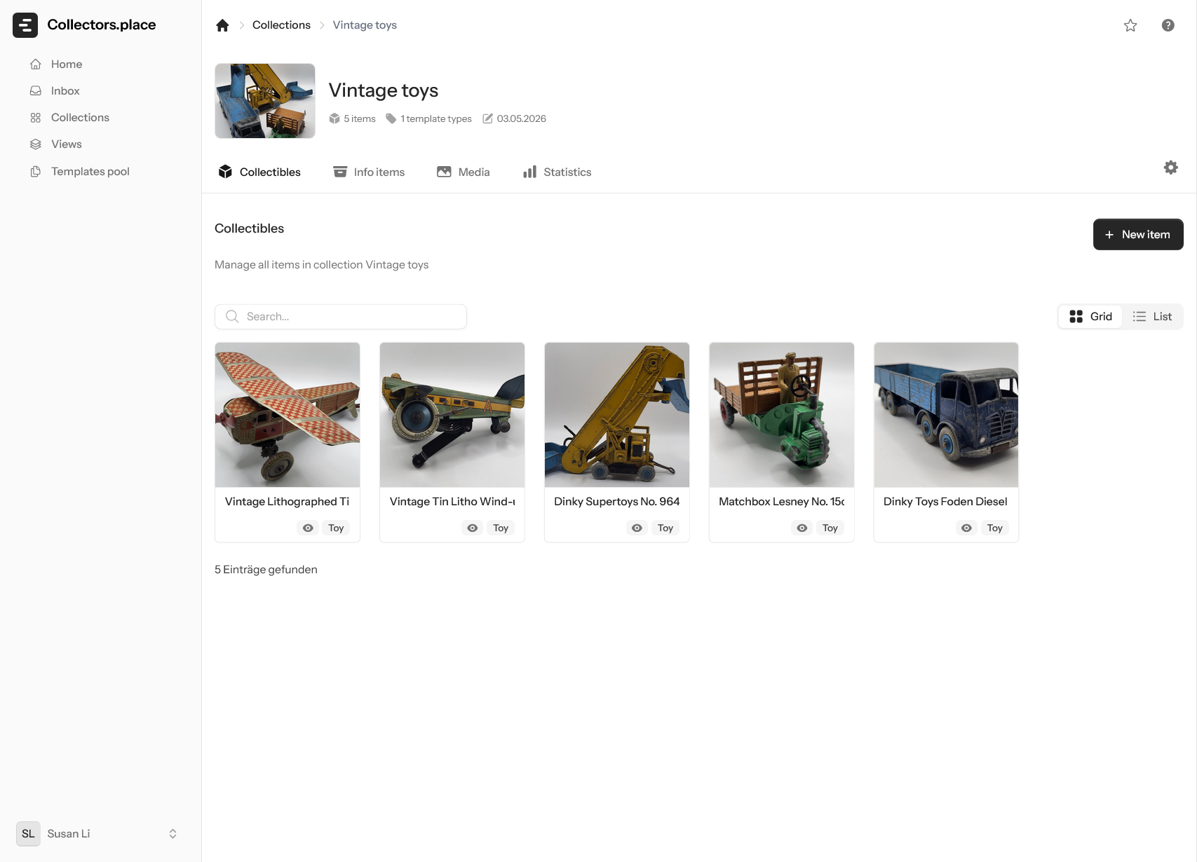 Manage your toy collection digitally