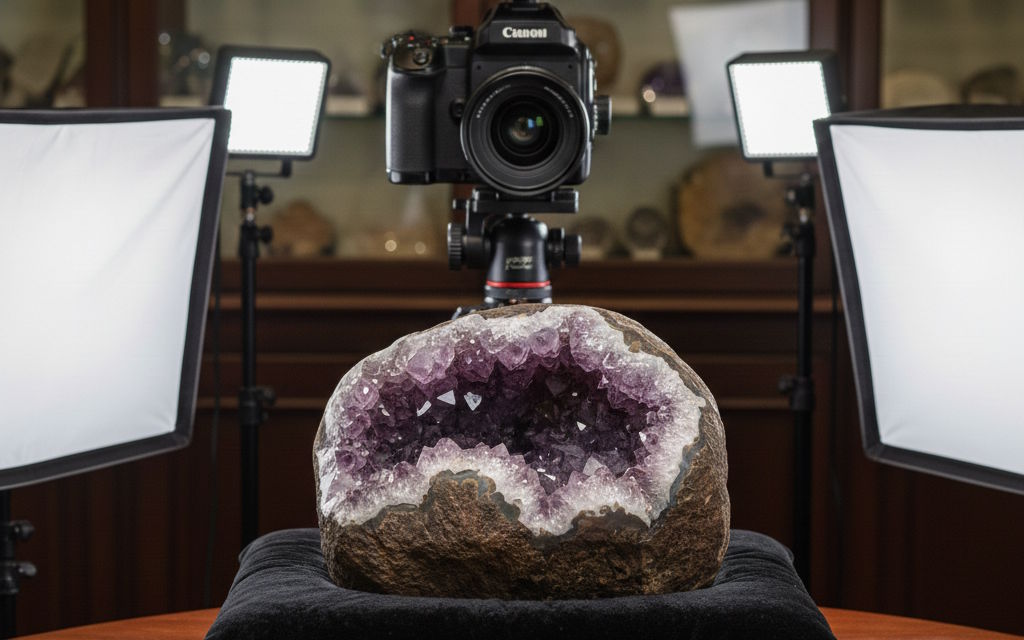 Photography of stones for documenting a stone collection
