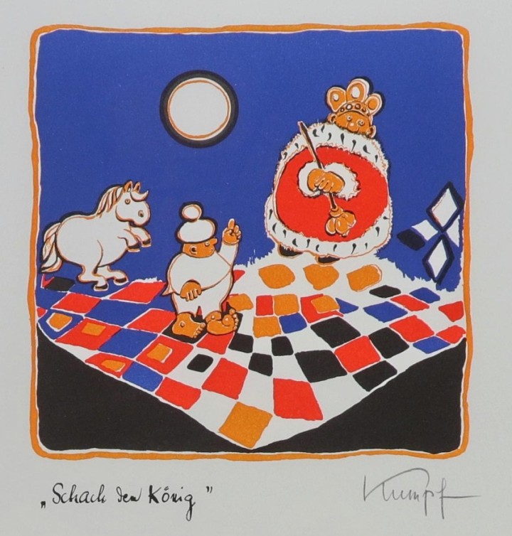 Gottfried Kumpf - Grafik 'Schach dem König'