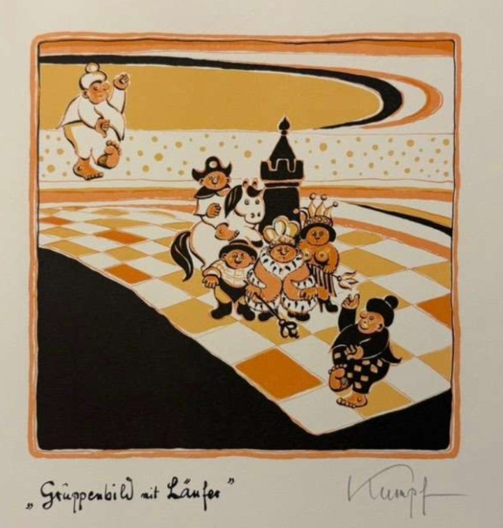 Gottfried Kumpf - Gruppenbild mit Läufer