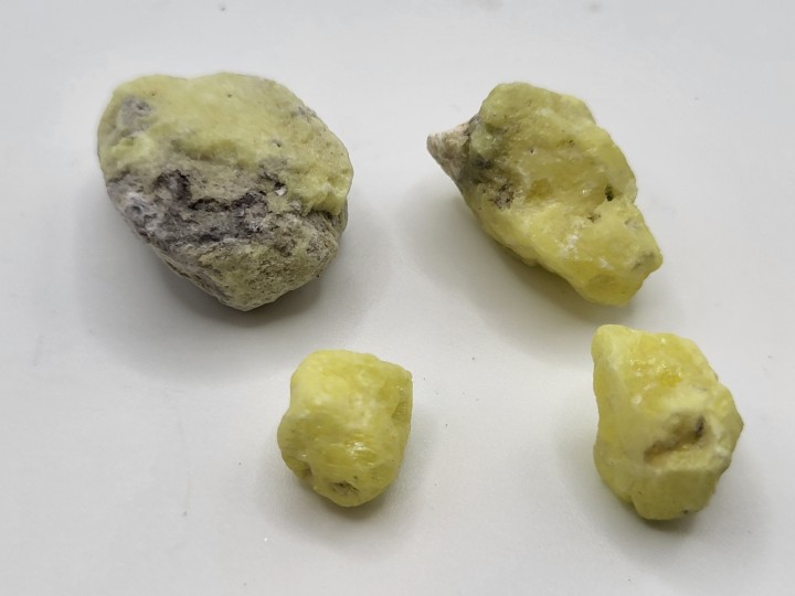 Übersicht der Schwefelstücke