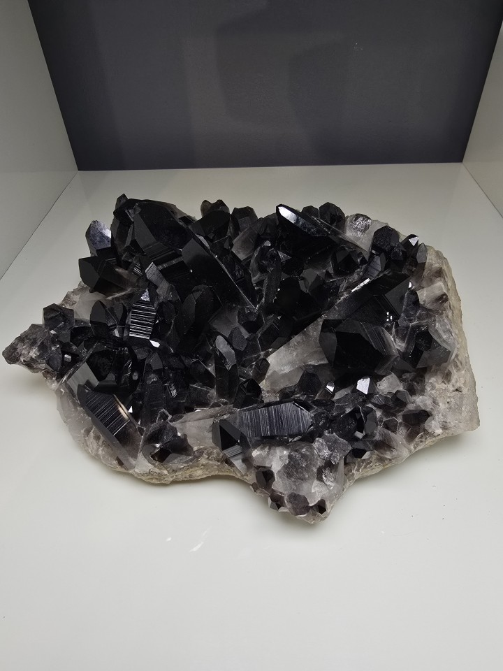Morion (Black Smoky Quartz) Cluster