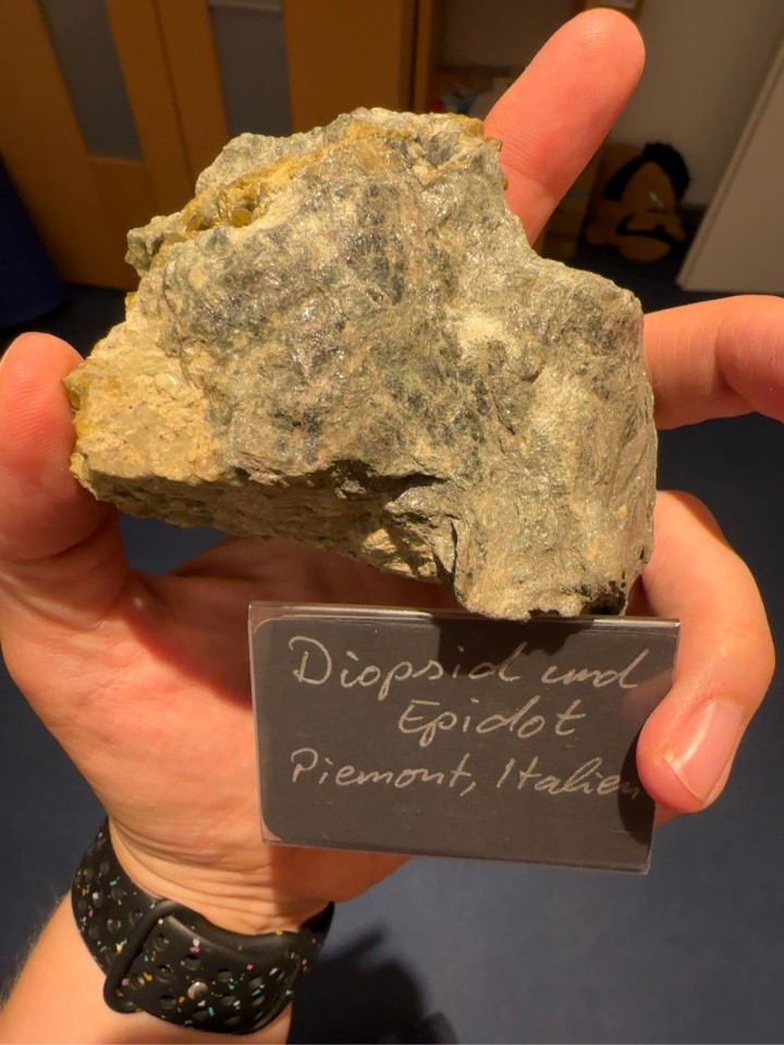 Diopsid und Epidot (Piemont, Italien)
